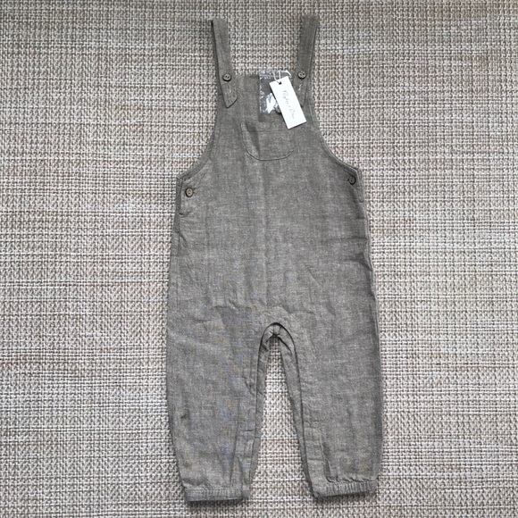 Rylee + Cru Linen Overalls (size 18-24m)